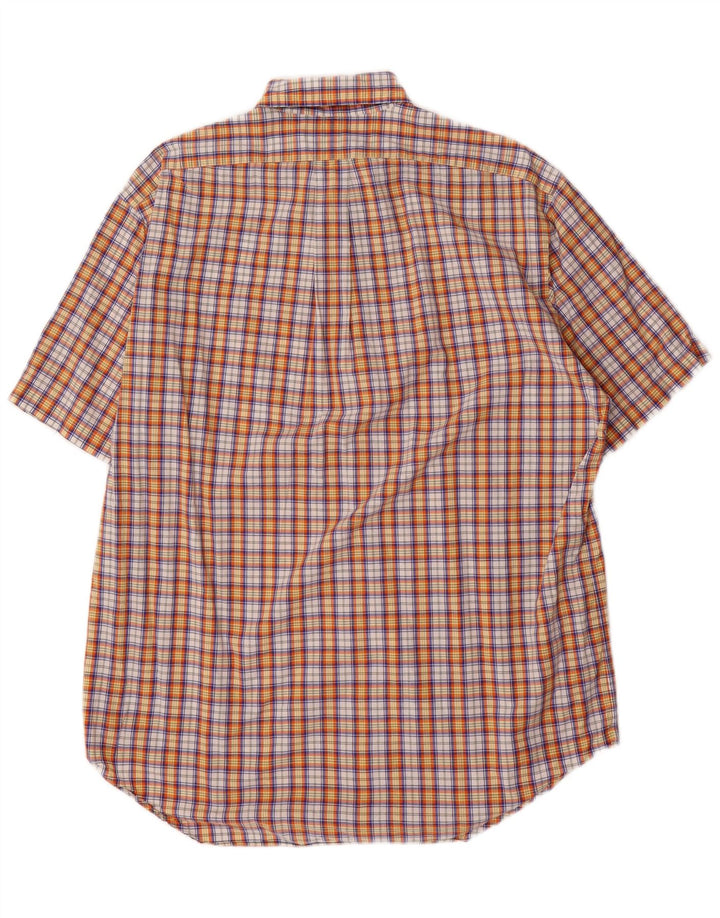 Ralph Lauren Camisa masculina Blake de manga curta média xadrez multicolorida