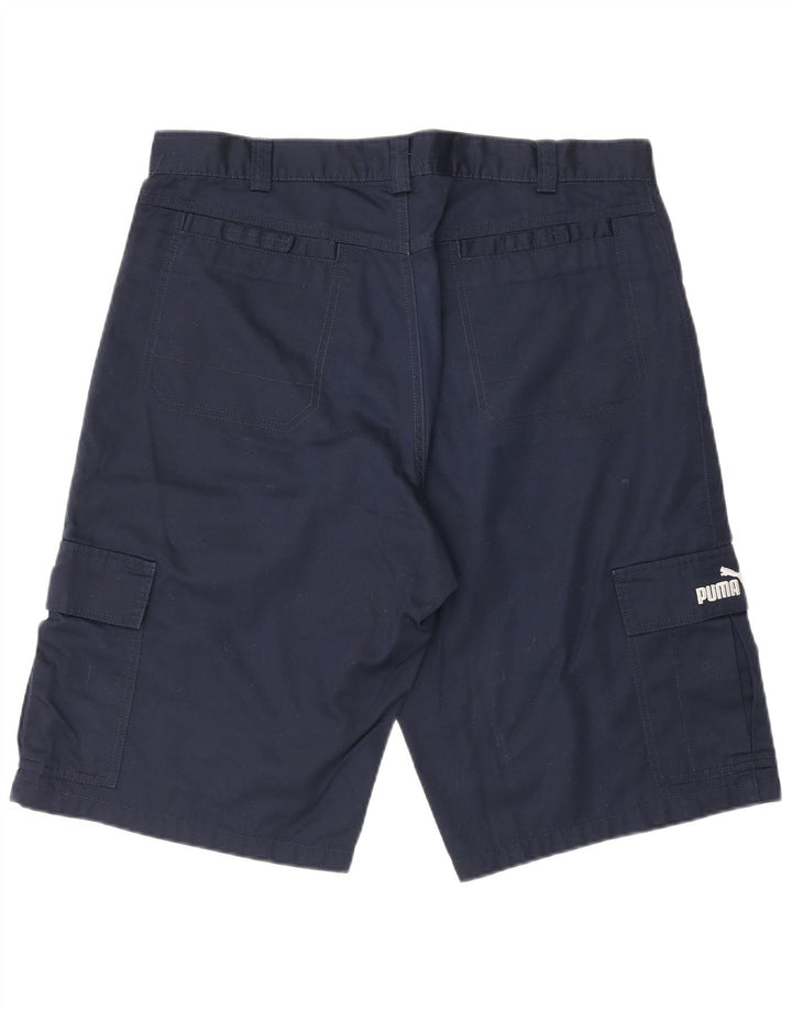 Shorts cargo masculino PUMA médio W32 algodão azul marinho