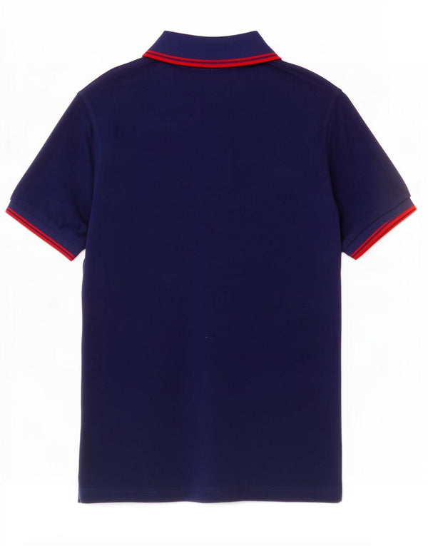 Camisa polo masculina Slim Fit Fred Perry pequena de algodão azul marinho
