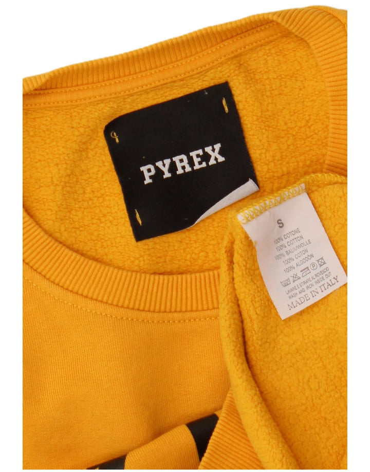 Pyrex moletom gráfico masculino jumper pequeno algodão amarelo