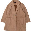 Sobretudo feminino Marks & Spencer UK 20 2XL poliéster bege