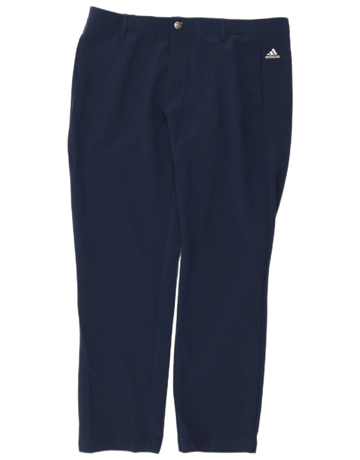 Calças Chino Retas Masculinas ADIDAS W38 L32 Azul Marinho Poliéster