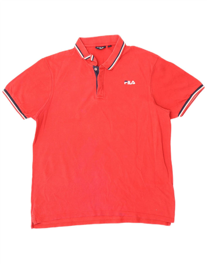 Camisa polo masculina Fila 2XL algodão vermelho