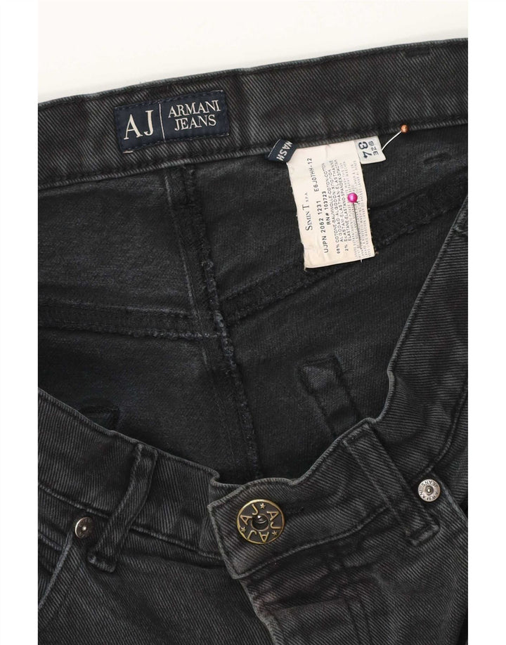 Armani Jeans Masculino Reto W34 L32 Algodão Preto