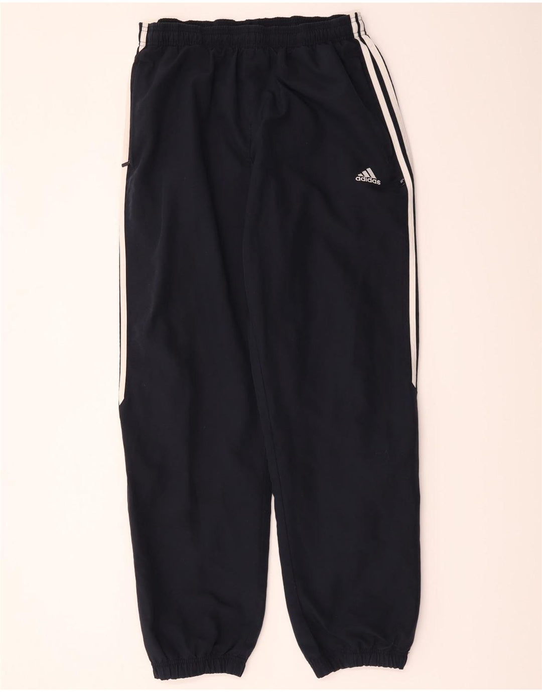 Calça de treino masculina Adidas Joggers grande poliéster azul marinho