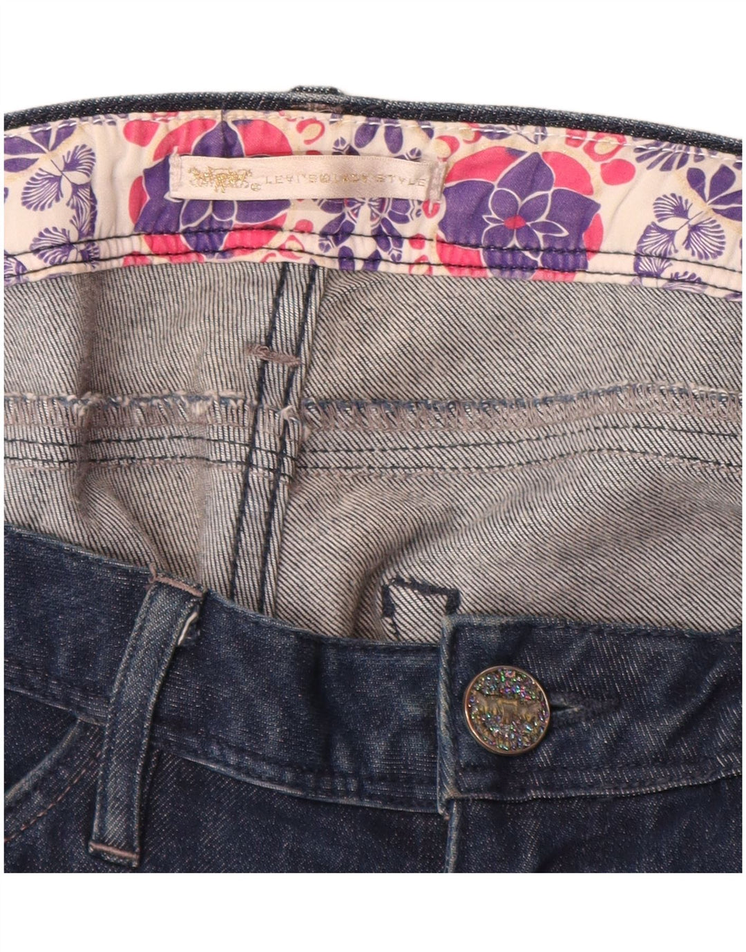 Jeans Slim Feminino Levi's W32 L30 Azul Marinho