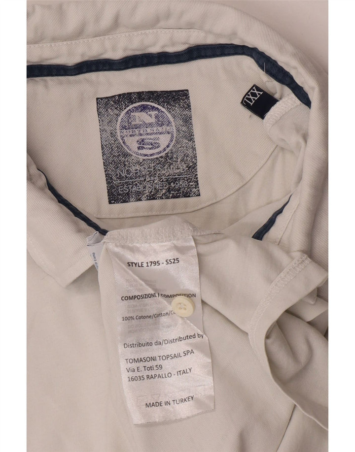 Camisa polo masculina North Sails 2XL algodão branco