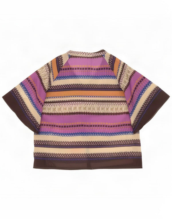 Blusa feminina de manga curta Debenhams UK 14 grande multicolorida