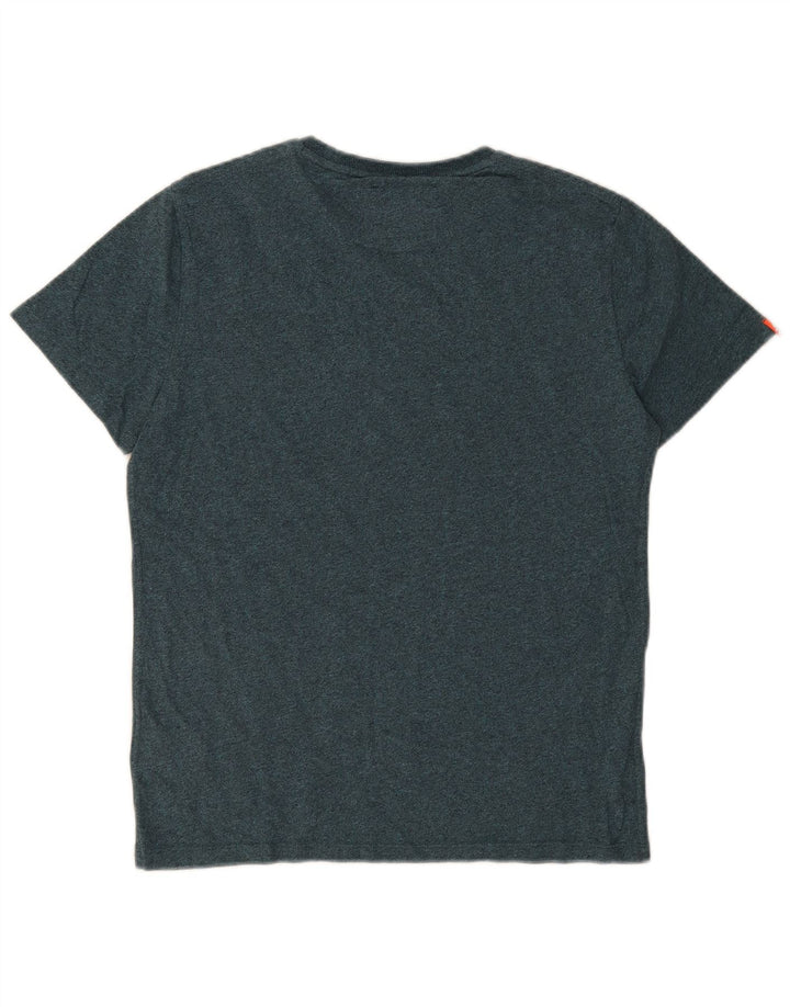 Camiseta masculina SUPERDRY Top médio algodão verde