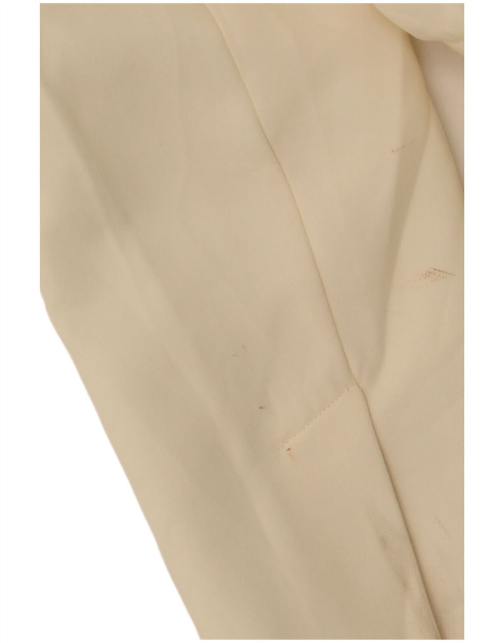 Jaqueta blazer oversized Zara feminina com 2 botões Reino Unido 14 médio off white