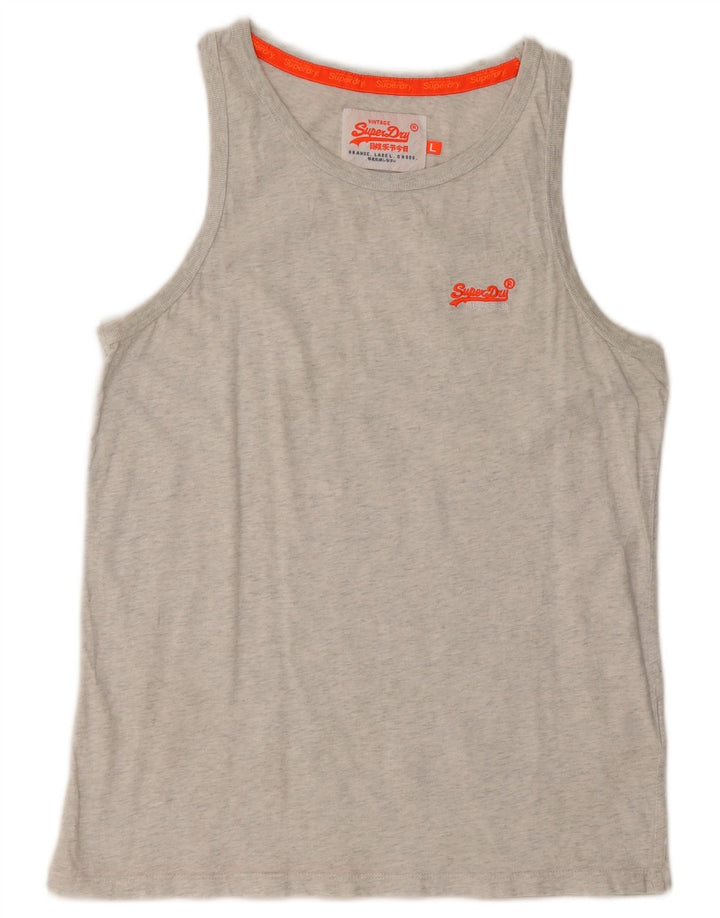 Colete masculino Superdry grande algodão cinza