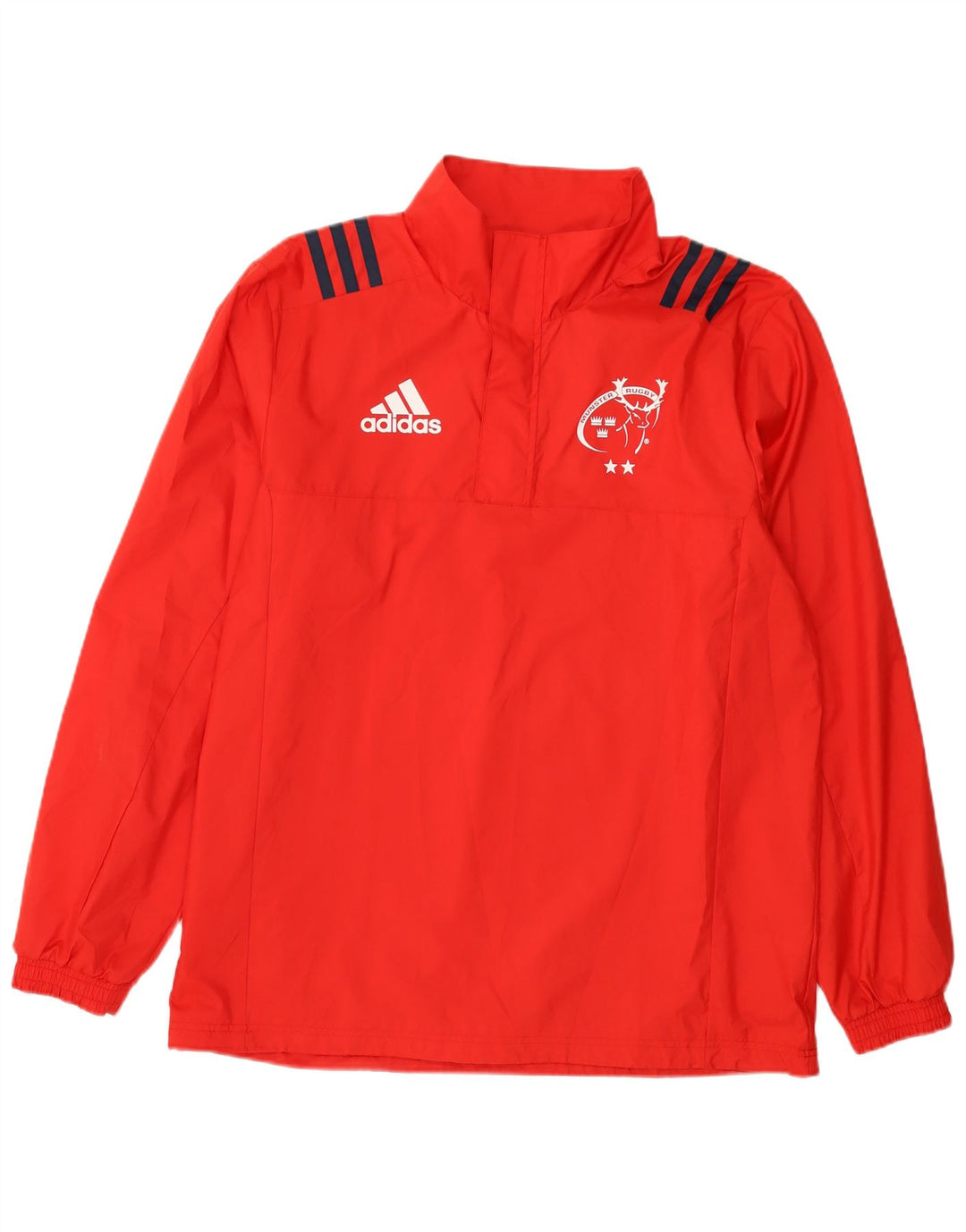 Adidas masculino Munster Rugby gráfico pulôver agasalho jaqueta grande vermelho