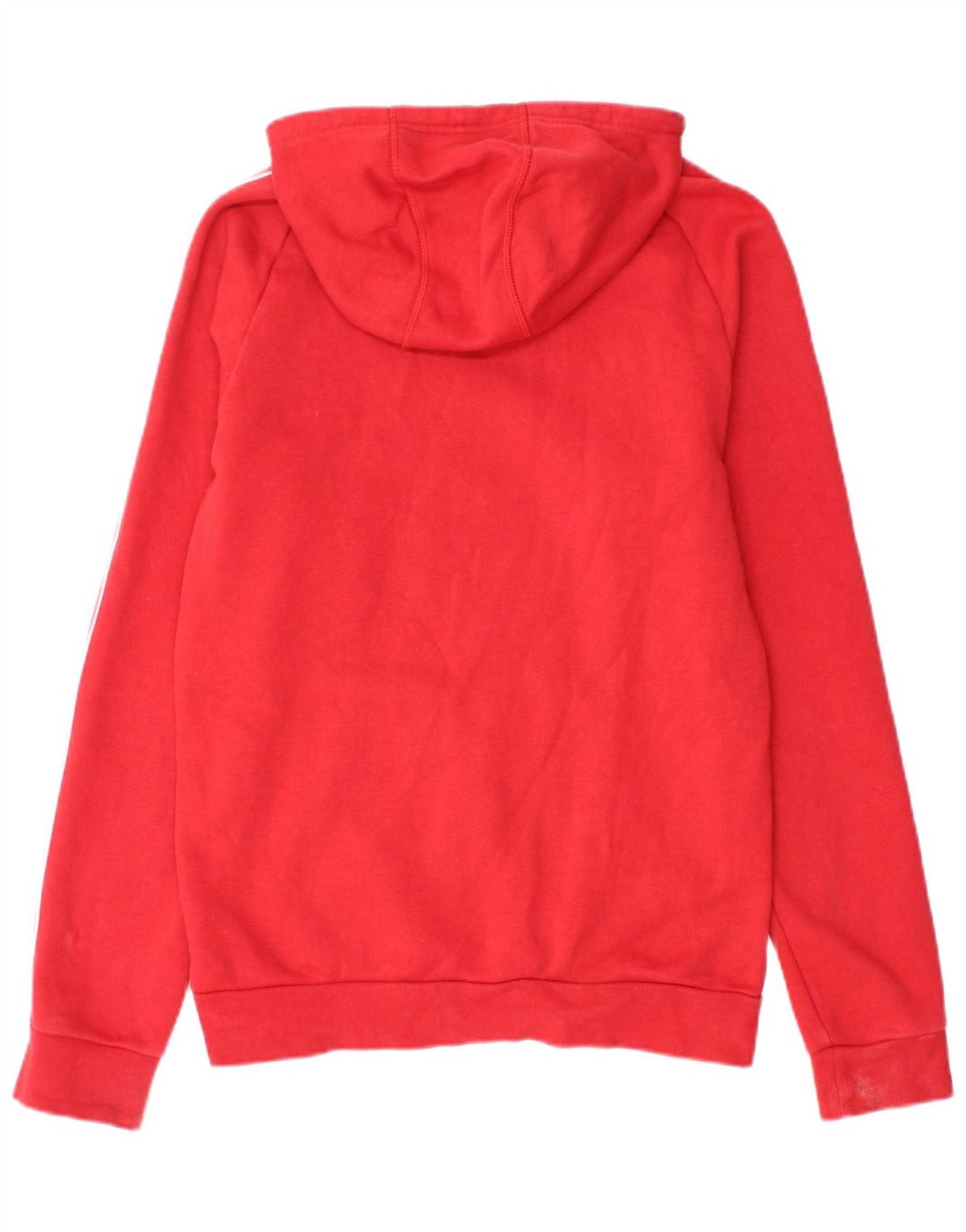 ADIDAS Mens Hoodie Jumper Pequeno Algodão Vermelho