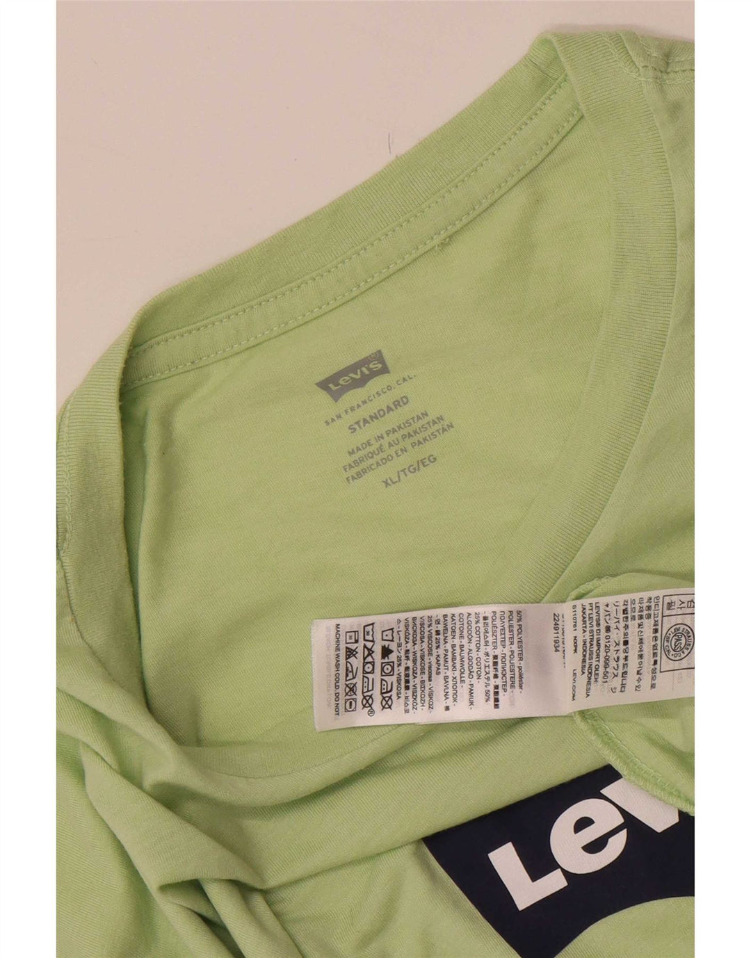 Camiseta masculina Levi's Standard Graphic Top XL verde poliéster