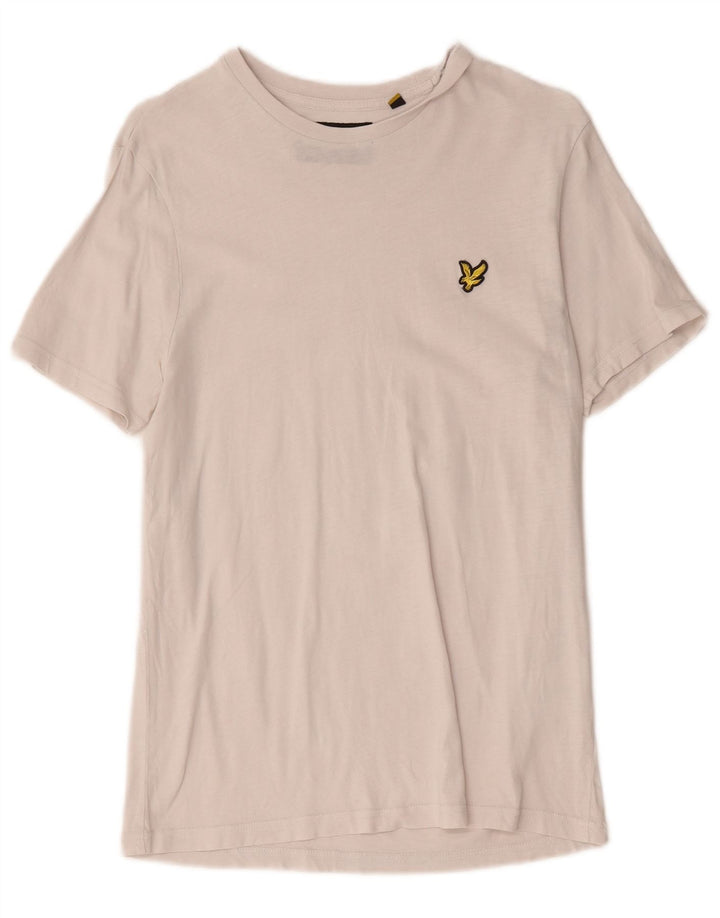 Camiseta masculina Lyle & Scott pequena de algodão branco