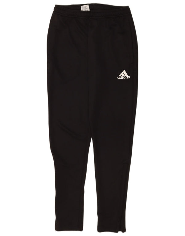 Adidas Mens Treino Calças Pequenas Esportes Pretos De Poliéster