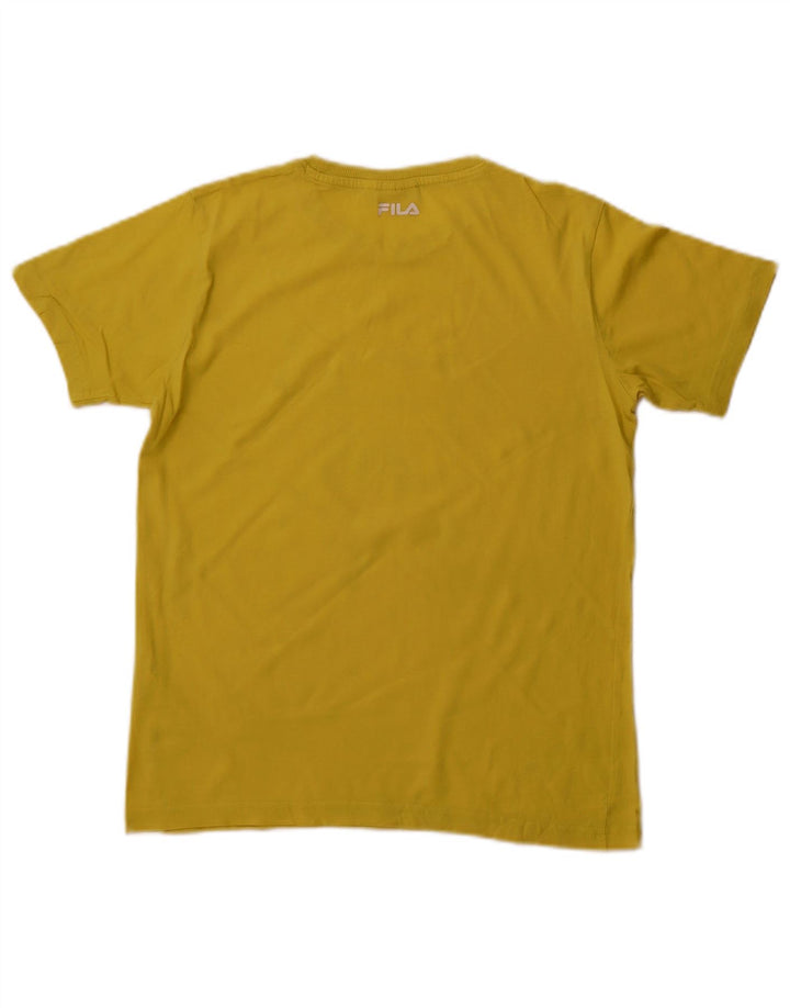 Camiseta Fila Meninos Graphic 13-14 Anos Algodão Amarelo