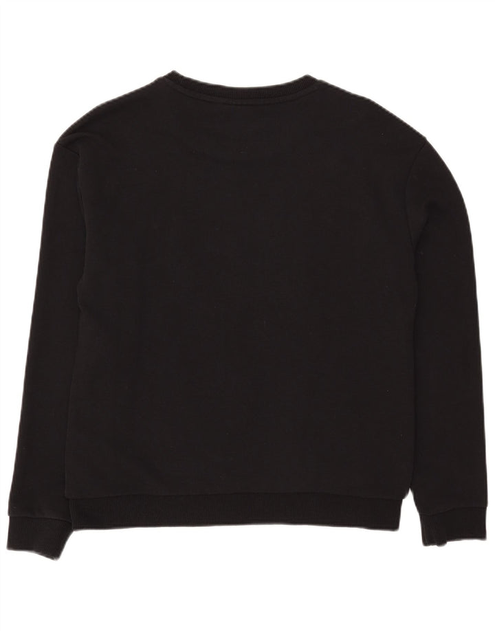 Fila feminino gráfico moletom jumper UK 14 médio algodão preto