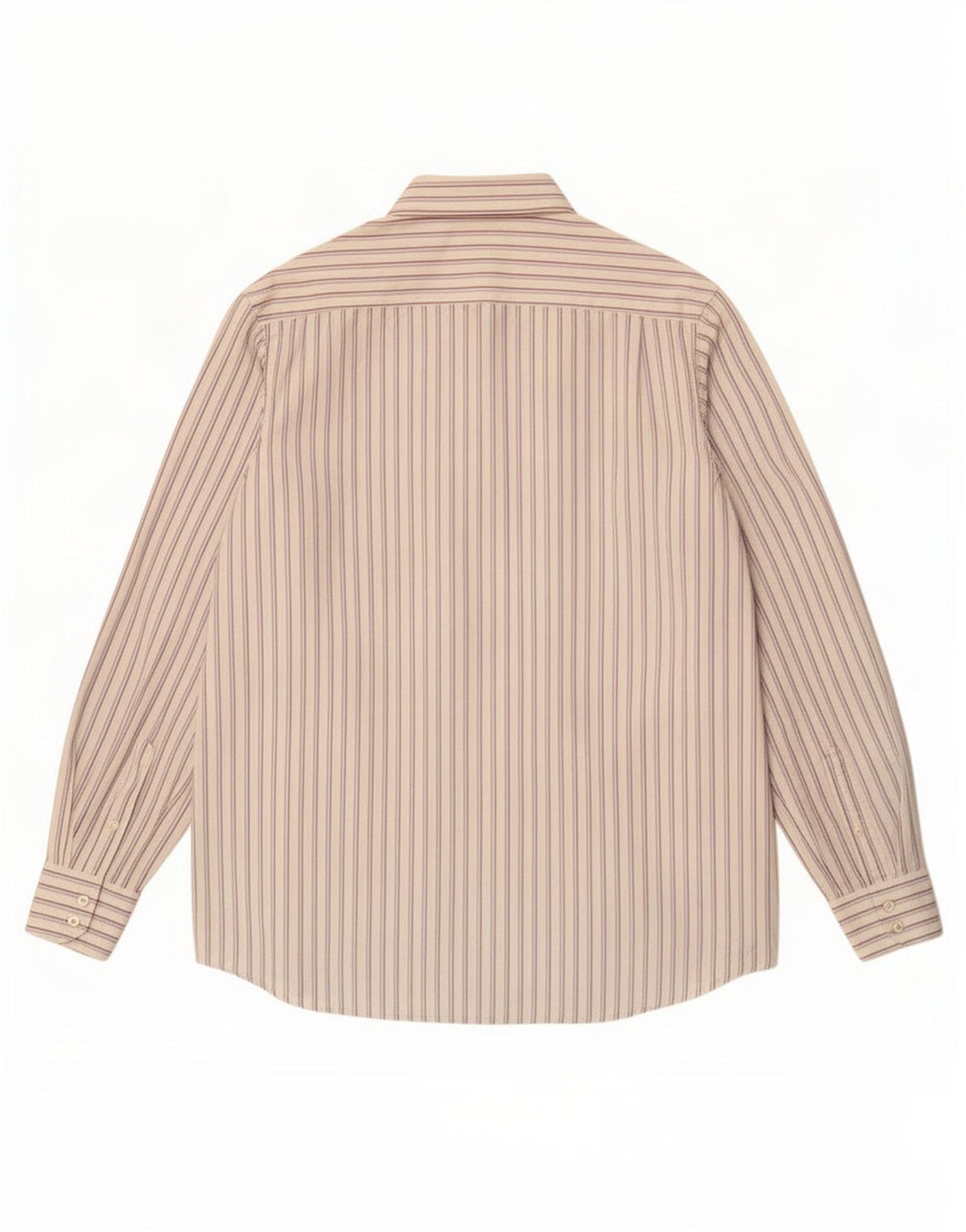 Camisa masculina Lacoste tamanho 40 algodão listrado branco médio