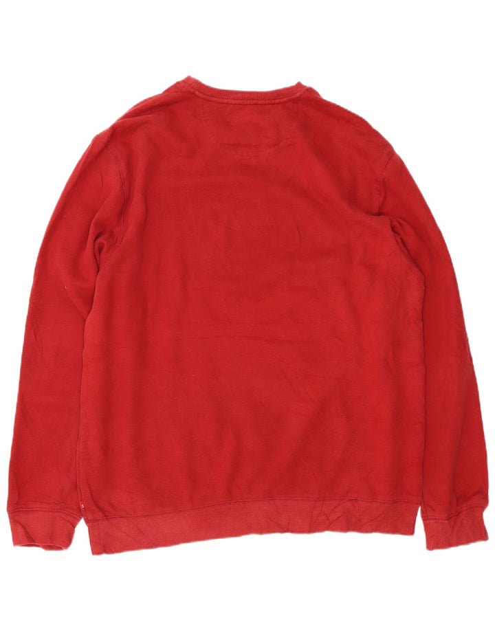 Izod moletom masculino jumper grande algodão vermelho