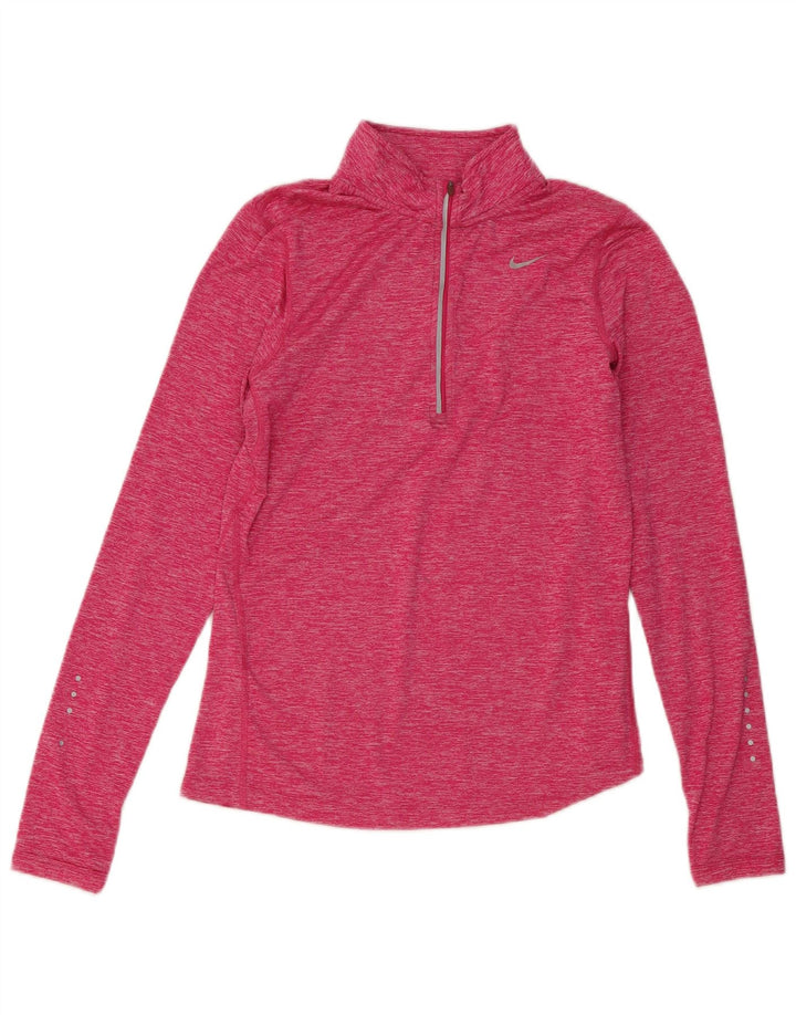 Pulôver feminino Nike com zíper e gola em poliéster