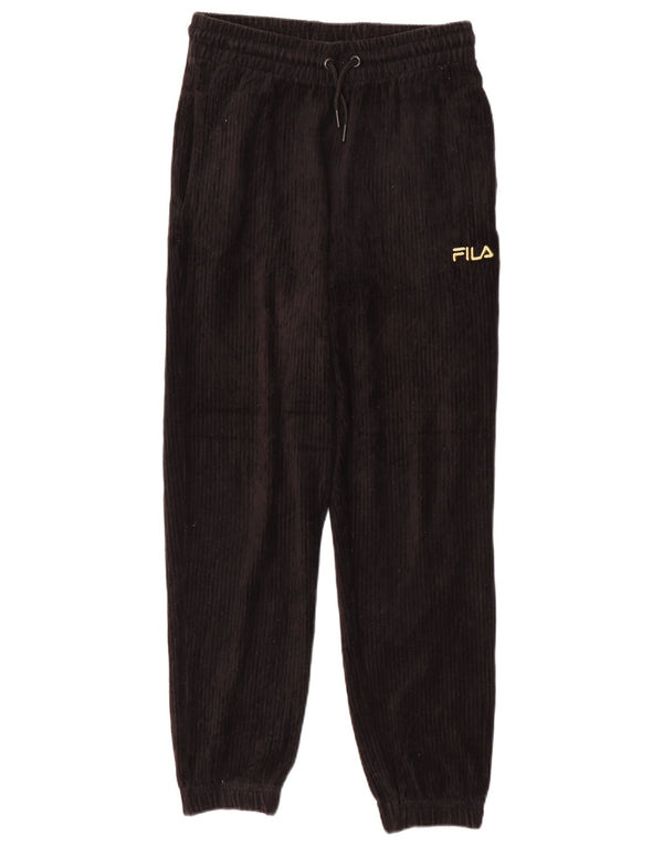 Calça de treino feminina Fila Joggers UK 8 pequeno algodão preto