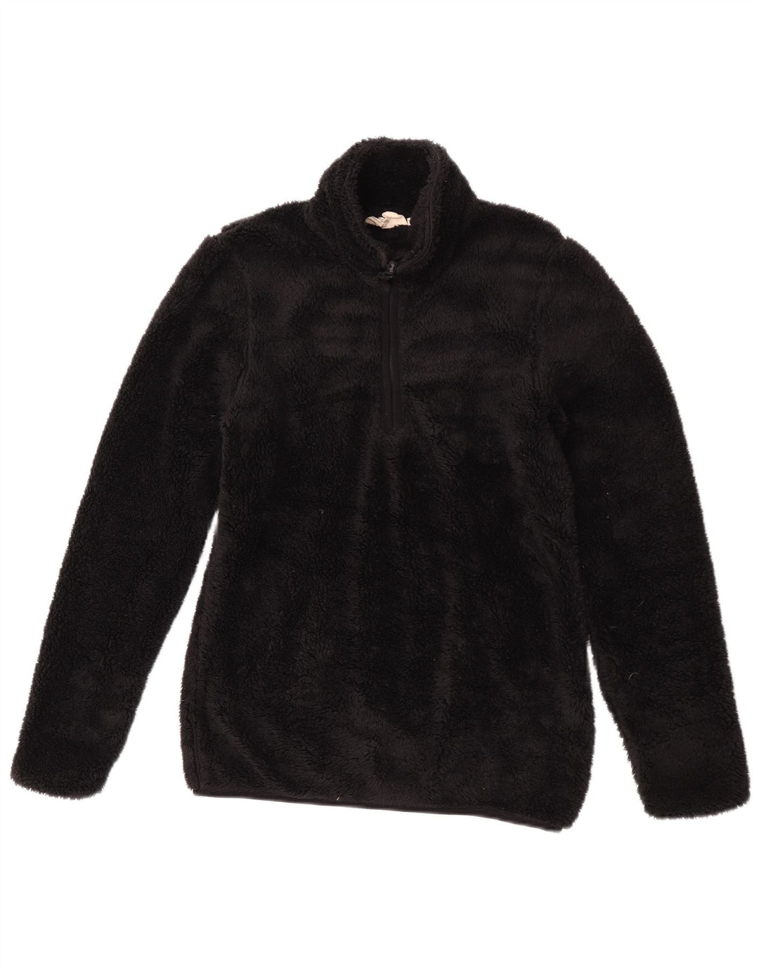 Mountain Warehouse feminino com zíper e gola em ponte de lã Reino Unido 8 poliéster preto pequeno