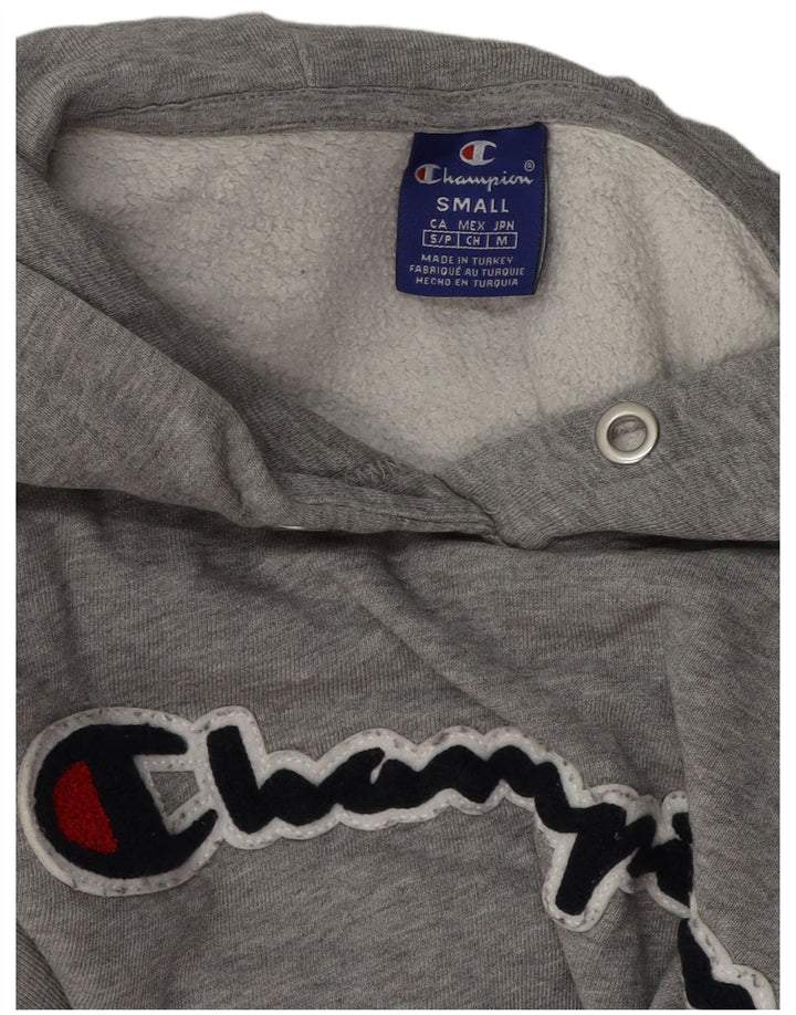 Jumper feminino com capuz e corte grande Champion UK 10 pequeno cinza manchado