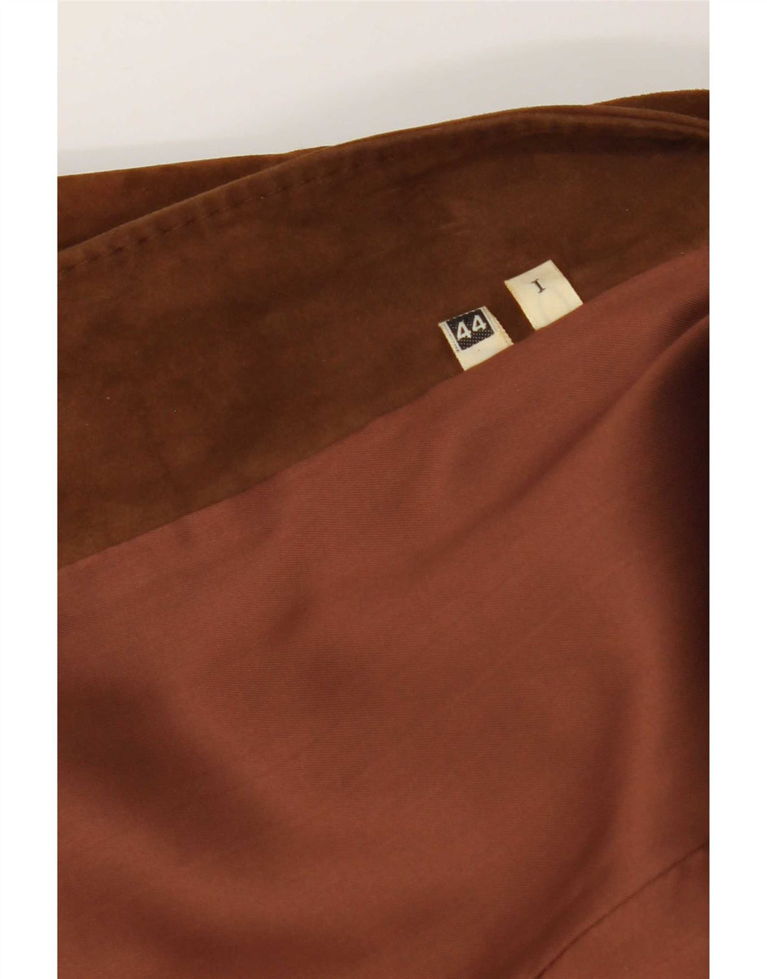 Sobretudo feminino vintage de camurça IT 44 couro marrom médio