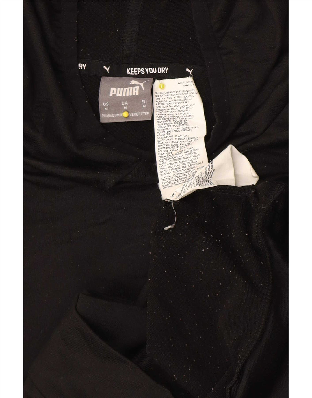 Puma Mens Hoodie Jumper Médio Preto Poliéster