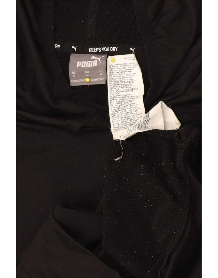 Puma Mens Hoodie Jumper Médio Preto Poliéster