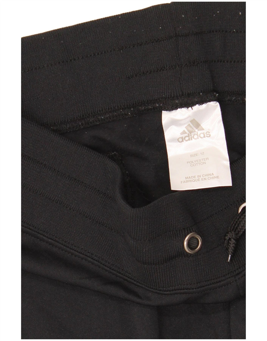 ADIDAS Womens Graphic Tracksuit Calças Joggers UK 12 Médio Preto