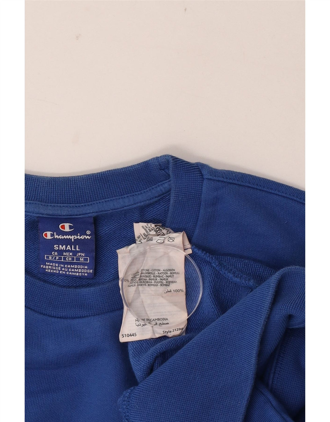 Champion moletom gráfico masculino jumper pequeno azul algodão