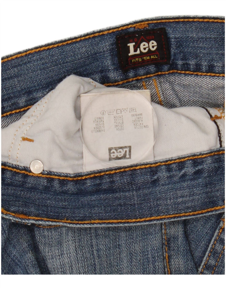 Lee Mens Knox Straight Jeans W38 L34 Azul Algodão