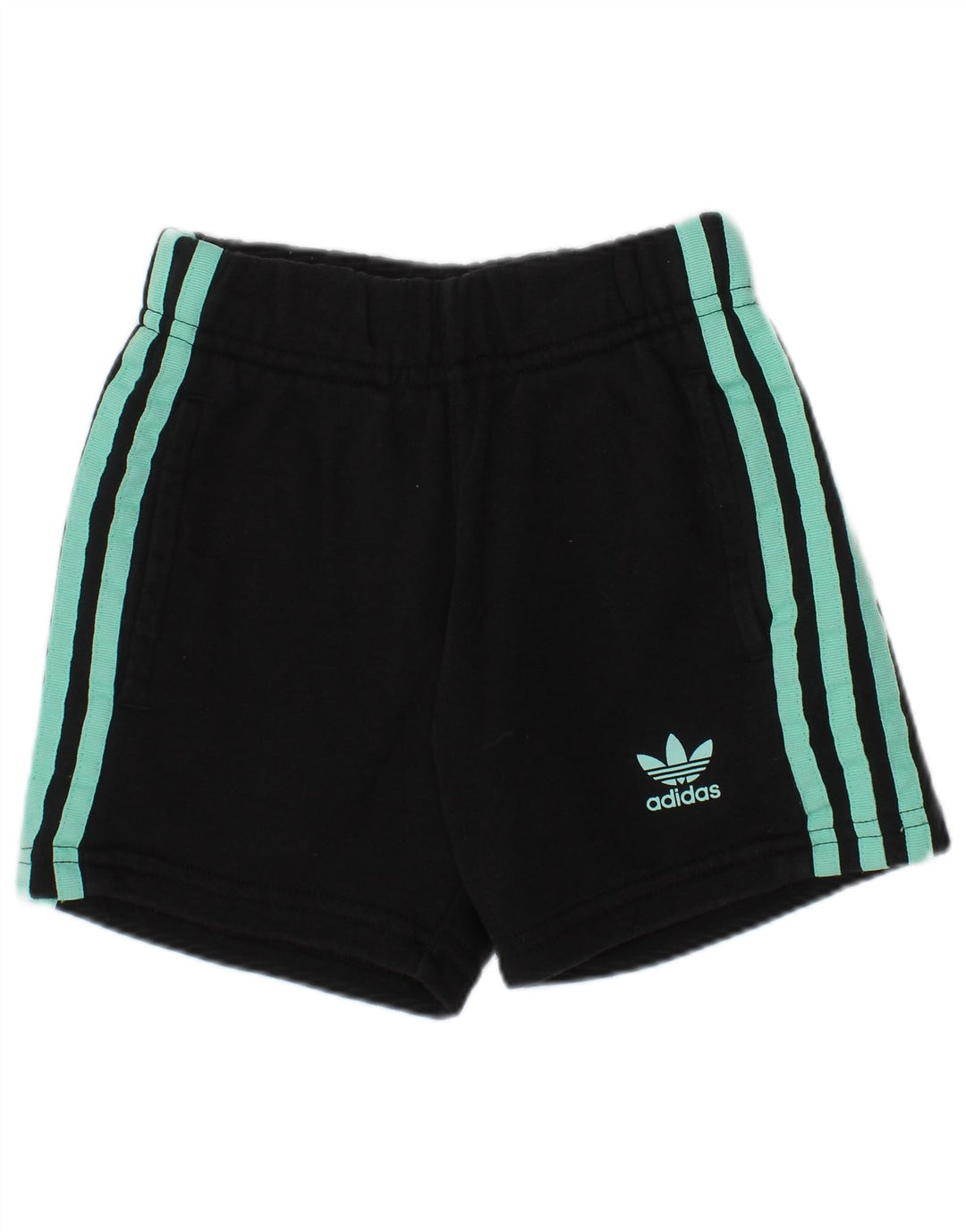 Shorts esportivos gráficos Adidas para meninas 4-5 anos algodão preto