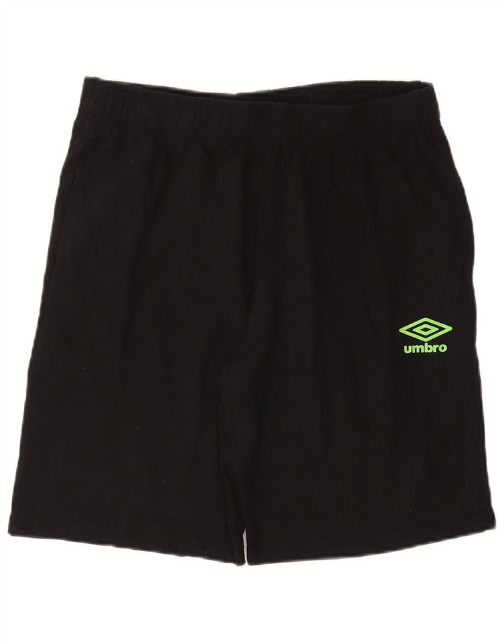 Shorts esportivos masculinos UMBRO médio algodão preto