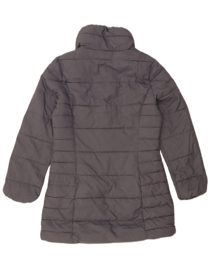 Casaco acolchoado feminino Marks & Spencer UK 10 poliéster cinza pequeno