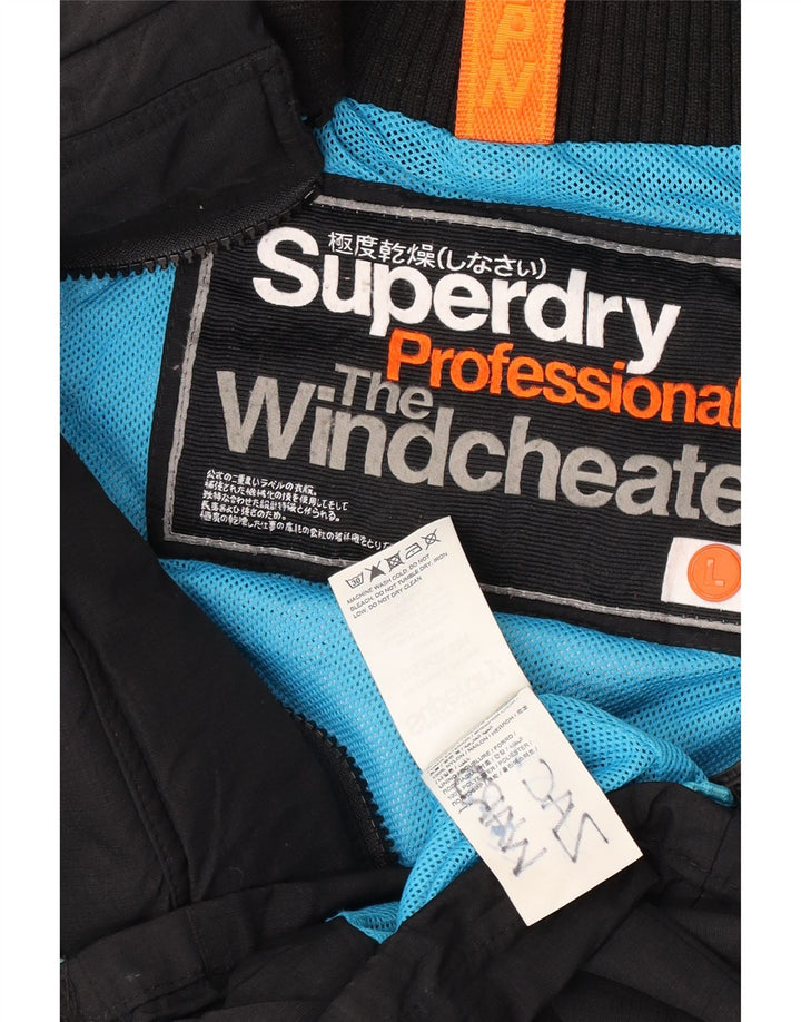 Jaqueta corta-vento feminina Superdry UK 16 grande preta