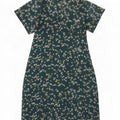 Vestido feminino Marks & Spencer A-Line UK 10 pequeno poliéster floral verde