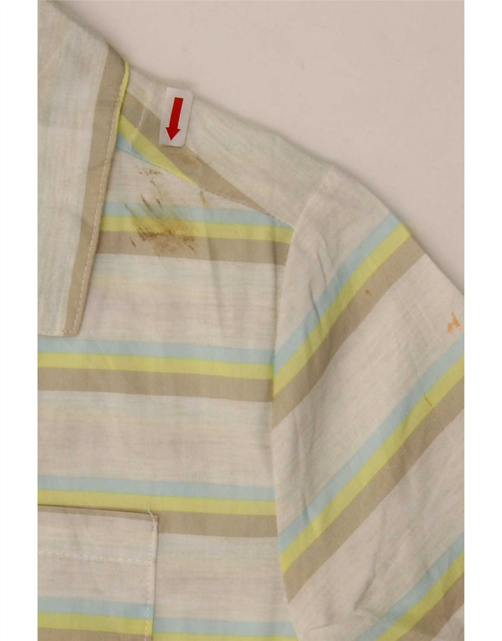 Camisa Hurley Boys manga curta 7-8 anos algodão listrado multicolorido