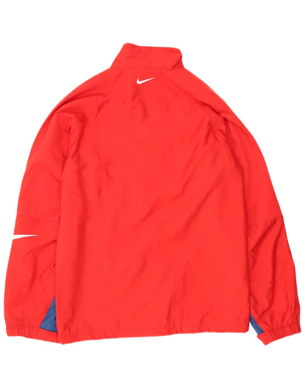 Jaqueta de chuva masculina Nike Graphic UK 36 pequeno poliéster colorblock vermelho