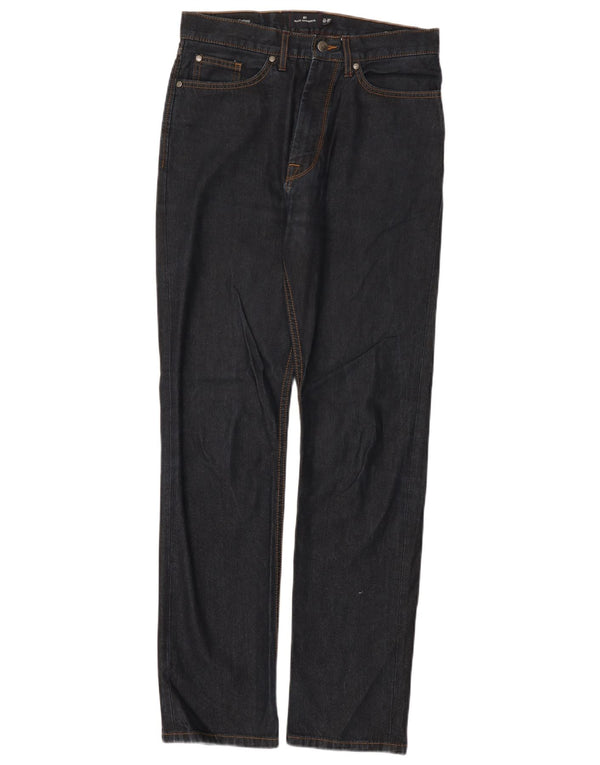 Calça jeans reta masculina Marks & Spencer Blue Harbor W30 L33 azul marinho algodão