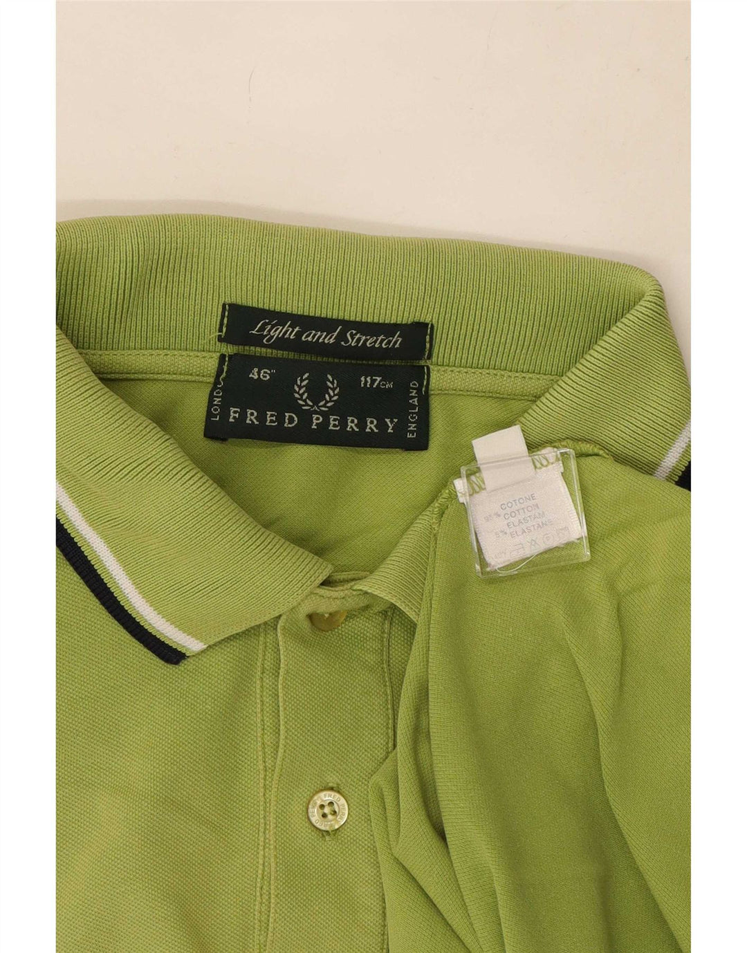 Camisa polo masculina Fred Perry grande algodão listrado verde