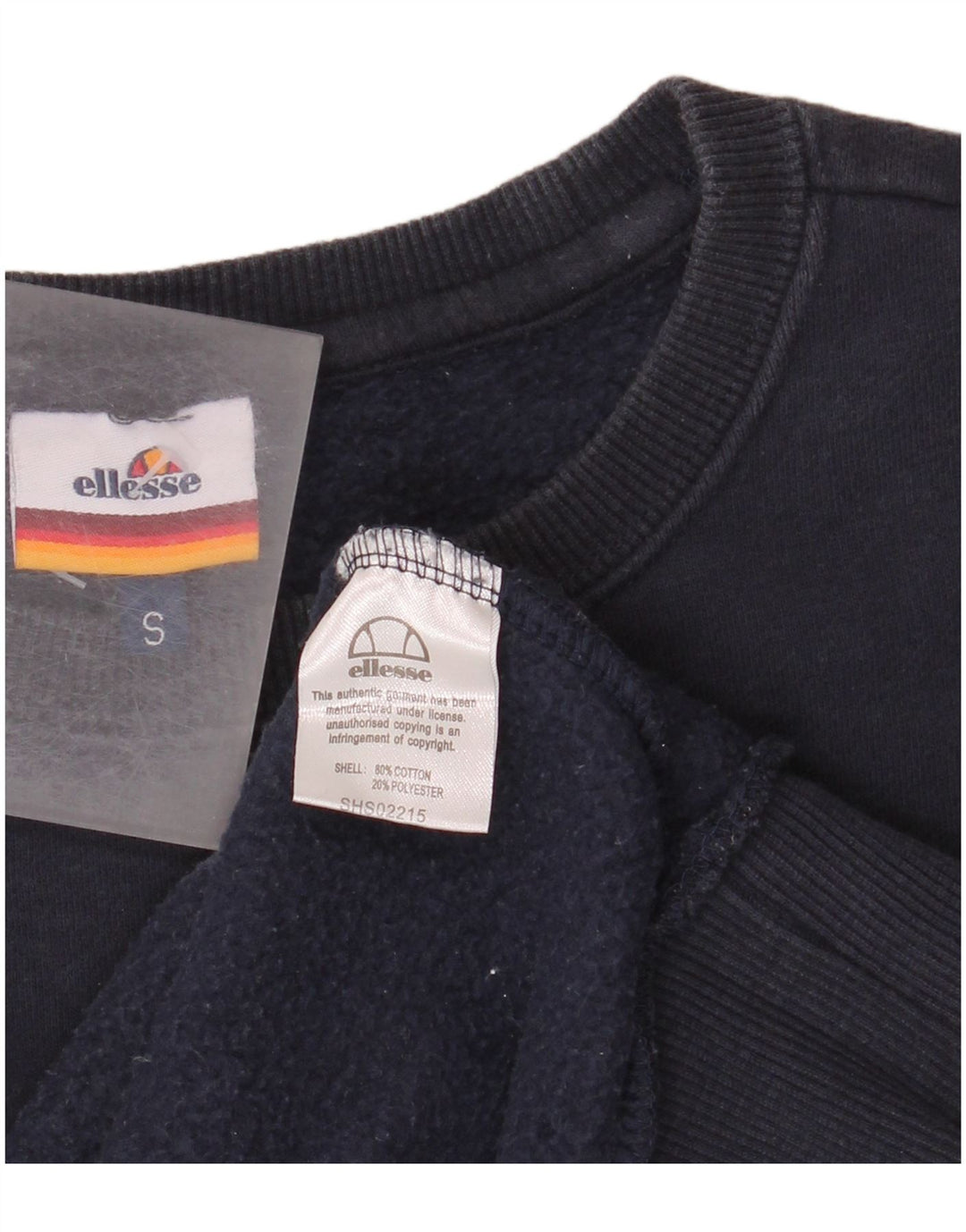 Ellesse moletom masculino jumper pequeno algodão azul marinho