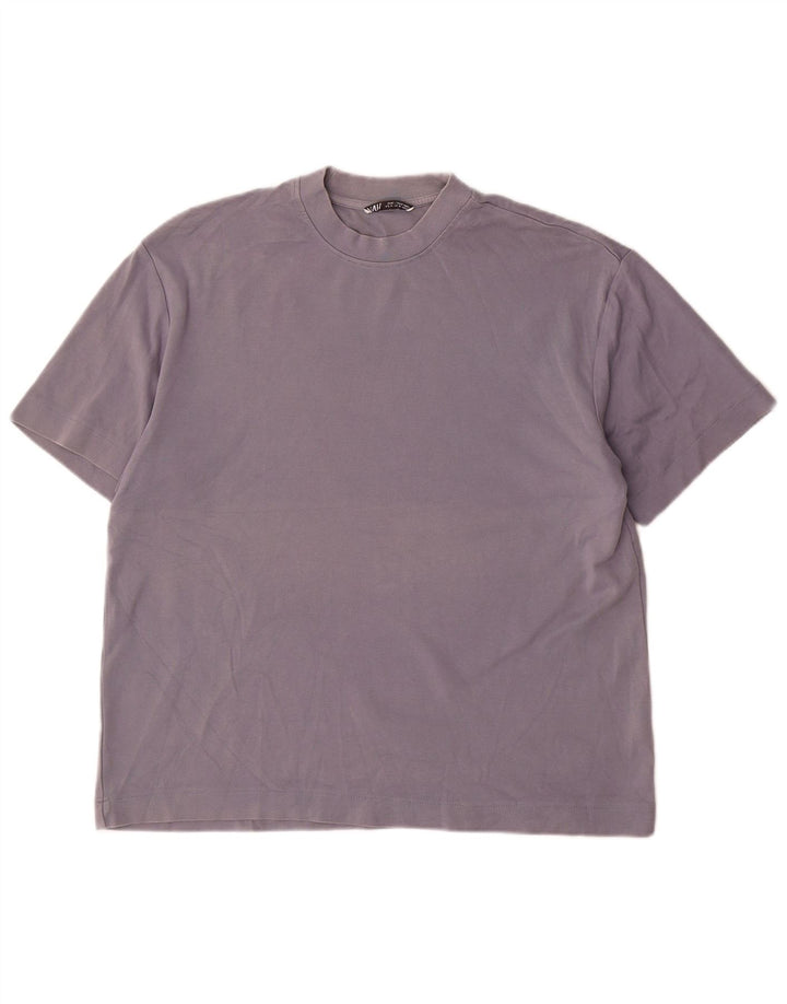 Camiseta masculina Zara Top médio azul algodão