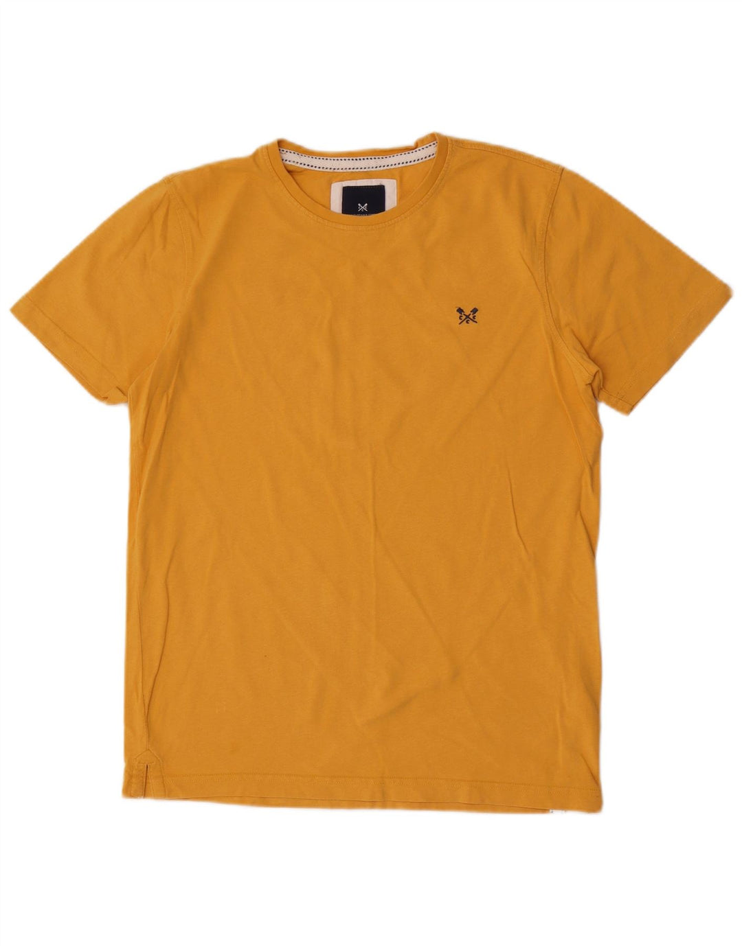 CREW CLOTHING Camiseta masculina Top médio algodão amarelo