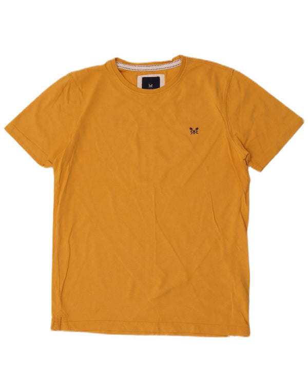CREW CLOTHING Camiseta masculina Top médio algodão amarelo