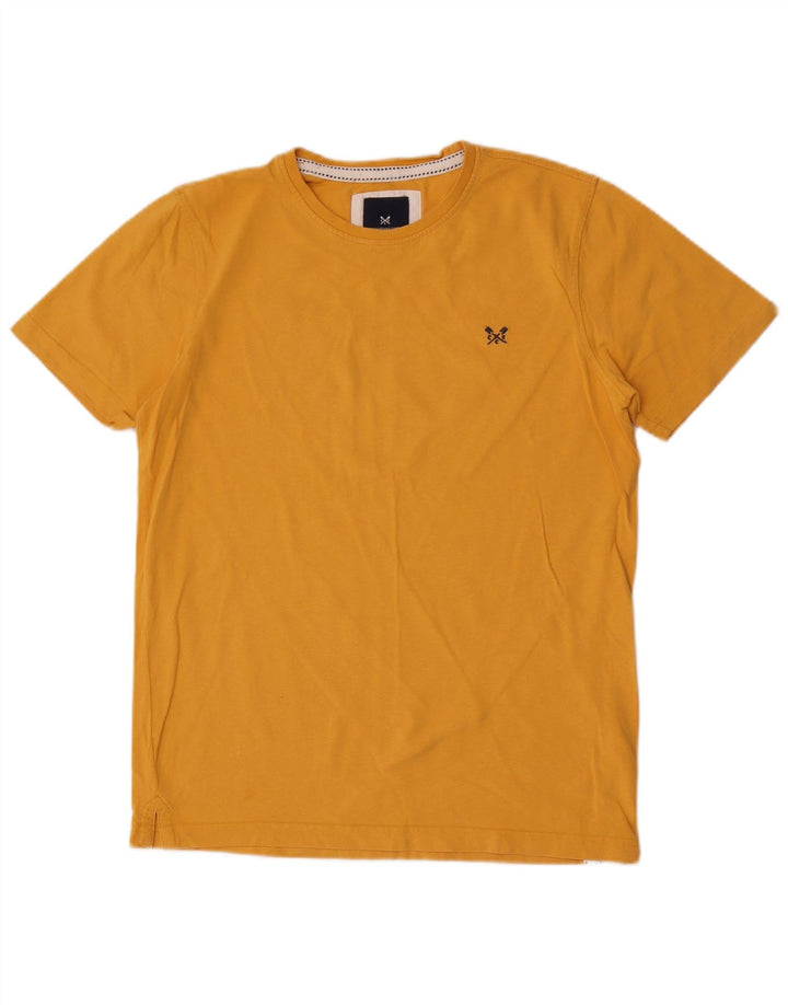CREW CLOTHING Camiseta masculina Top médio algodão amarelo