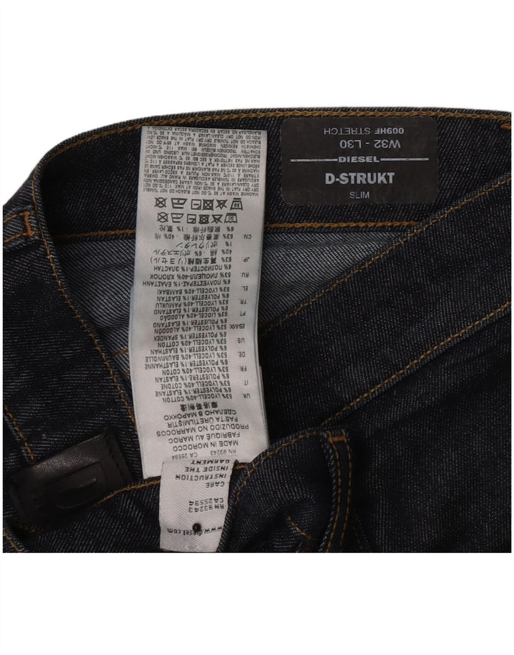 Diesel Masculino D-Strukt Slim Jeans W32 L27 Azul Marinho Lyocell