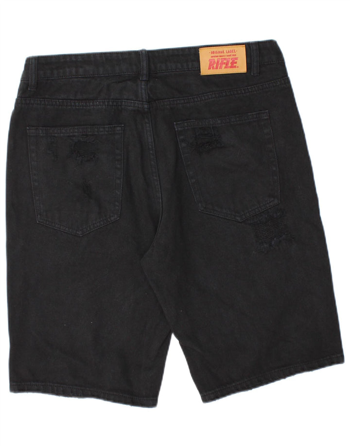 Shorts jeans masculino Rifle IT 48 médio W32 algodão preto